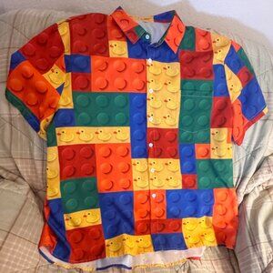 Men's 3XL Retro Style Shirt Legos and Rubber Ducks Like New